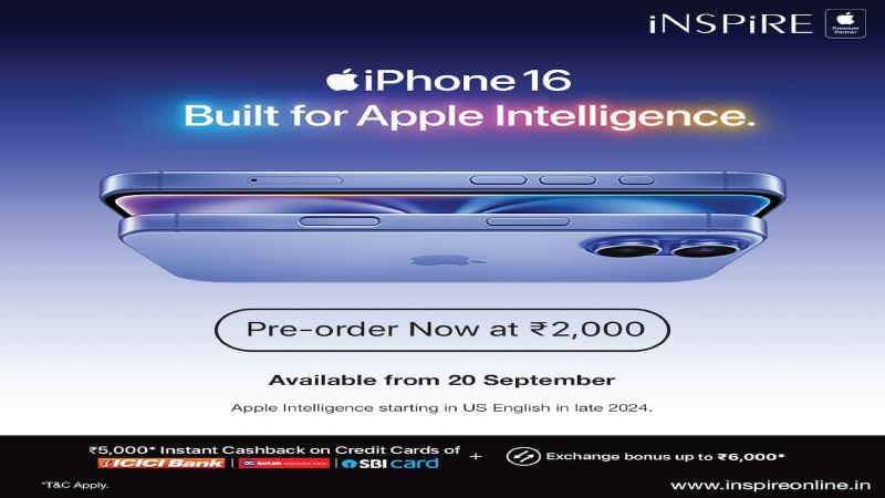 Pre-order the new iPhone 16 Now from iNSPiRE